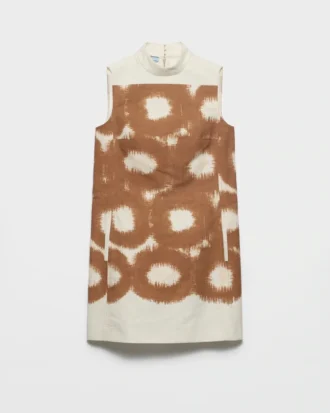 Printed Canvas Mini-Dress
