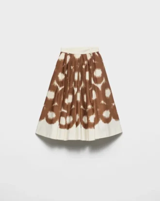 Printed Canvas Skirt