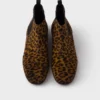 Printed Leather Booties