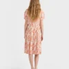 Printed Pleated Ponga Dress