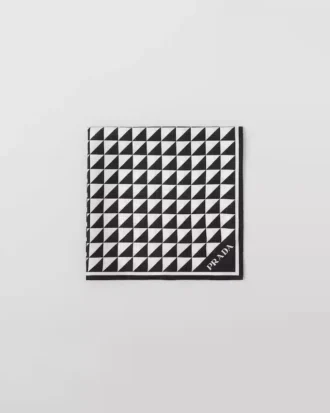 Printed Silk Twill Scarf 55