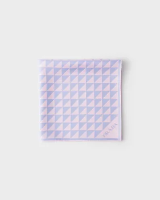 Printed Silk Twill Scarf 55