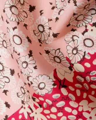 Printed Silk Twill Scarf 55