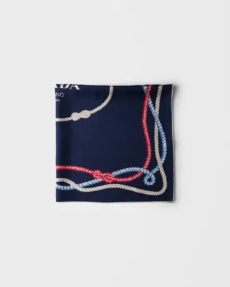 Printed Silk Twill Scarf 90