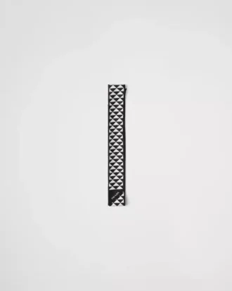 Printed Silk Twill Skinny Scarf