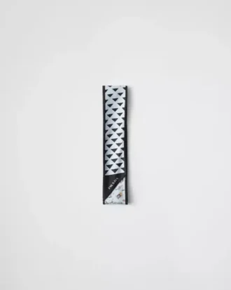 Printed Silk Twill Skinny Scarf