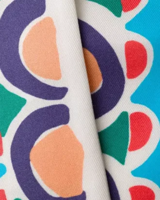 Printed Silk Twill Skinny Scarf