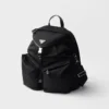Re-Nylon and Leather Backpack