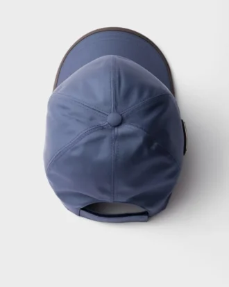 Re-Nylon and Leather Baseball Cap