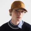 Re-Nylon and Leather Baseball Cap
