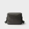 Re-Nylon and Leather Shoulder Bag
