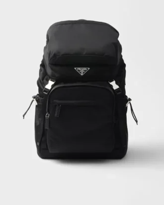 Re-Nylon and Saffiano Leather Backpack