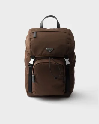 Re-Nylon and Saffiano Leather Backpack