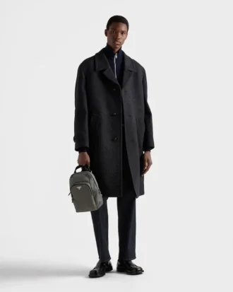 Re-Nylon and Saffiano Leather Backpack