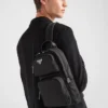 Re-Nylon and Saffiano Leather Backpack