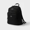 Re-Nylon and Saffiano Leather Backpack