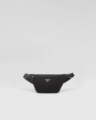 Re-Nylon and Saffiano Leather Belt Bag