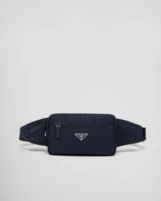 Re-Nylon and Saffiano Leather Belt Bag