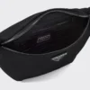 Re-Nylon and Saffiano Leather Belt Bag