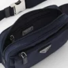 Re-Nylon and Saffiano Leather Belt Bag