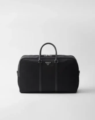 Re-Nylon and Saffiano Leather Duffel Bag