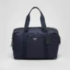 Re-Nylon and Saffiano Leather Duffle Bag