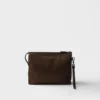 Re-Nylon and Saffiano Leather Necessaire