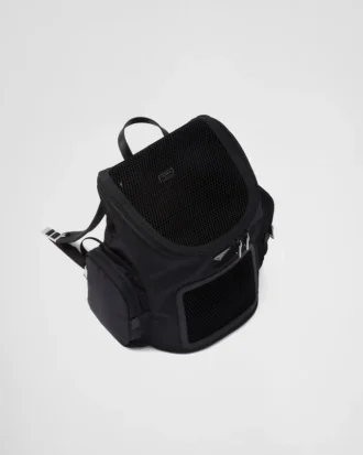 Re-Nylon and Saffiano Leather Pet Bag