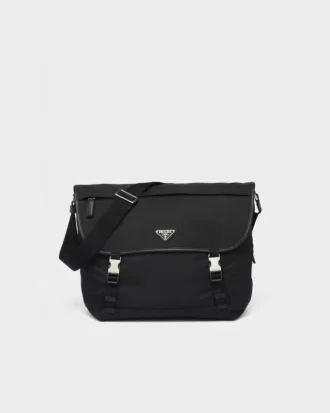 Re-Nylon and Saffiano Leather Shoulder Bag