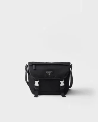 Re-Nylon and Saffiano Leather Shoulder Bag