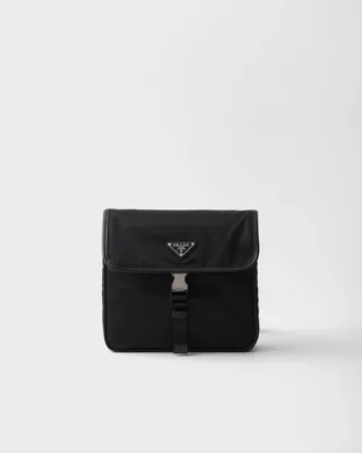 Re-Nylon and Saffiano Leather Shoulder Bag