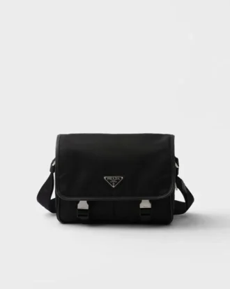 Re-Nylon and Saffiano Leather Shoulder Bag