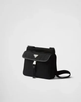 Re-Nylon and Saffiano Leather Shoulder Bag