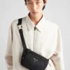 Re-Nylon and Saffiano Leather Shoulder Bag