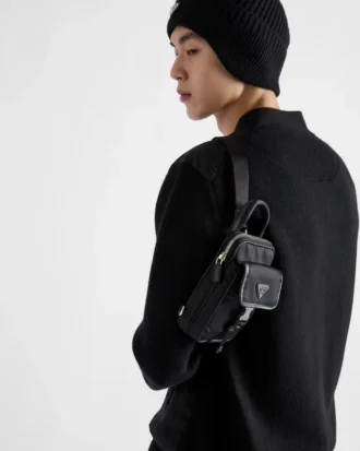 Re-Nylon and Saffiano Leather Smartphone Case