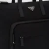 Re-Nylon and Saffiano Leather Tote Bag