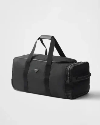 Re-Nylon and Saffiano Leather Trolley