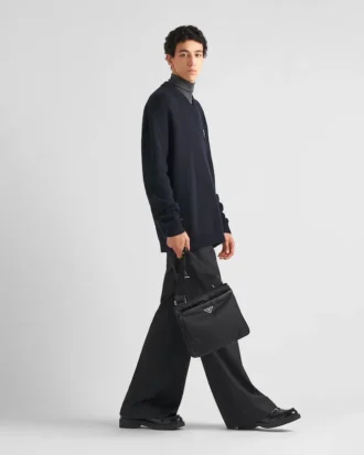 Re-Nylon and Saffiano Shoulder Bag