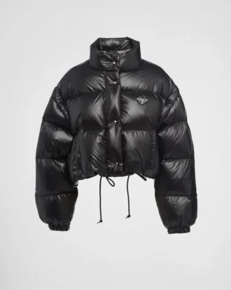 Re-Nylon Cropped Convertible Down Jacket