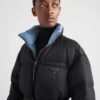 Re-Nylon Gabardine Hooded Down Coat