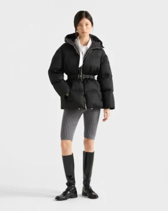 Re-Nylon Hooded Down Jacket