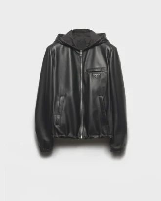 Reversible Nappa Leather and Re-Nylon Jacket