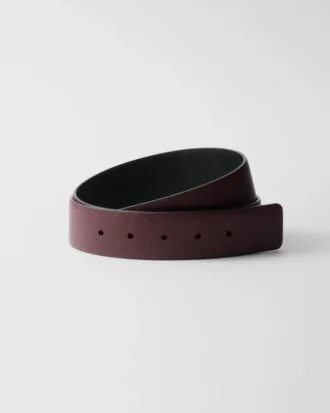 Reversible Saffiano Leather Belt Strap