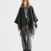 Reversible Wool and Cashmere Poncho