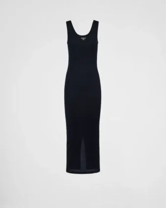 Ribbed Knit Cotton Dress