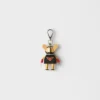 Robot Plexiglas and Saffiano Leather Keychain Charm