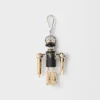 Robot Saffiano Leather Key Ring Charm