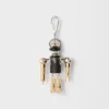 Robot Saffiano Leather Key Ring Charm