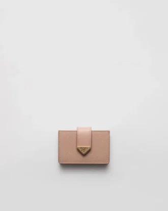 Saffiano and Smooth Leather Card Holder