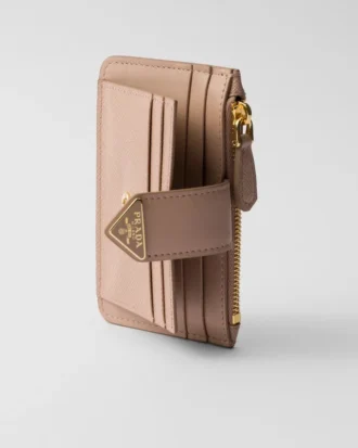 Saffiano and Smooth Leather Card Holder